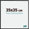yd. Your Decoration - Cornice 35x35 cm - Nero Opaco - Cornice Decorativa Parete in Plastica con Vetro in acryl - Antiriflesso - 35x35 Cornice - Evry