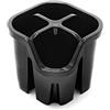 Addis 517939 - Scolaposate con 4 scomparti, colore: nero, 14 x 14 x 13 cm