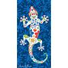 Miracle Home. Telo mare in microfibra Lagartija, 100% Poliestere, Multicolor, 75 X 145 Cm. 11752