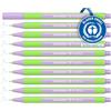 Schneider Line-Up Pastell Fineliner (punta triangolare, tratto 0,4 mm, alloggiamento in plastica a base biologica), 10 pezzi, lilla pastello