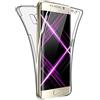 SDTEK Custodia Compatible con Samsung Galaxy S6 Edge, Protezione 360 Gradi Caso Trasparente Clear Silicone Gel Cover Case