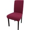 Leeyunbee 6 Pezzi Coprisedie con Schienale Elastica, Jacquard Bordeaux | Lavabile, Sfoderabile, Poliestere-elastam, Facile da Pulire, Fodere per Sedie, per Sala da Pranzo, Cucina Cerimonia Matrimoni
