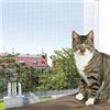 YOAI - Rete di Protezione per Gatti, per balconi e finestre, Trasparente, Senza Fori, per la Protezione di Gatti, balconi, terrazze, finestre e Porte