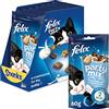 FELIX Party Mix Snack per Gatti Adulti con Latte, Yogurt e Formaggio 8 Confezioni da 60g