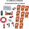 MTO NAUTICA Kit Completo Dotazioni di Sicurezza Entro 12 Miglia 10 persone e Zattera