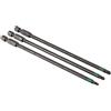 KWB 3 Bit 150 mm Tamper Torx TT10, TT15, TT20 Set Torsion 123343 (TQ 60 acciaio, zona di torsione, ISO 1173, drive C6.3), L