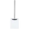 Wenko garnitur Hexa porta scopino, Ceramica, Bianco, 12 x 12 x 39.5 cm