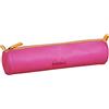 RHODIA 319009C - Astuccio Tondo Fucsia - 21,5 x 5,5 cm - Vere cuciture arancioni - Interno Jersey Avorio - Simil Cuoio - per penne, matite, pennarelli, piccole forniture - Rhodiarama