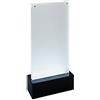 SIGEL TA424 Porta-avvisi da tavolo a LED luminous, illuminabile, acrilico, per DIN lungo