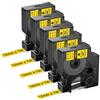 Upwinning 45018 Nastro per Etichette 12mm Compatibile con Dymo D1 45018 S0720580 Nero su Giallo 12mm x 7m Compatibile per Dymo LabelManager 160 210D 260P 280 360D 420P PnP