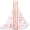 BETESSIN 29cm*10Yards Runner da Tavolo Oro Rosa Glitterato Lucido Metallo per Tavolo Tovaglia Tulle Decorazione Festa Battesimo Compelanno Nascita Bambina Comunione Cresima Matrimonio