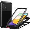 seacosmo Cover per Samung A52S 5G, Antiurto Galaxy A52 Cover, indistruttibile e Rugged Case Militare, con [Proteggi schermo in vetro temperato integrato] Full Body Custodia per Samsung Galaxy A52S