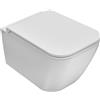 Ceramica GLOBO Wc + coprivaso soft sospeso Ceramica Globo SENZA BRIDA serie Stone 52 cm BIANCO OPACO