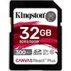 Kingston 32GB Scheda SD Kingston React Plus UHS-II U3 [SDR2/32GB]