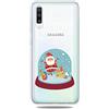 Xunlaixin MUTOUREN Natale Cover Samsung Galaxy A50, Custodia Silicone Gel TPU Trasparente Ultra Sottile Telefono Caso Antiurto Protettiva Case, Sfera di Cristallo