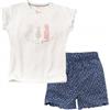 People Wear Organic Pigiama corto bambina in cotone bio Gatti