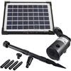 Agora-Tec® AT-5 W, pompa solare per laghetto, 5 Watt, Hmax: 470 l/h, altezza fontana: 0,65 m, per laghetto da giardino o fontana