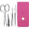 marQus Set Manicure da Uomo e Donna, Kit da 4 Pezzi con Lima di Solingen per la cura delle Unghie, Include Forbici e strumenti di alta qualità, ideale per viaggi o uso quotidiano - Elegante e compatto