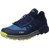 CMP Uomo Hosnian Low Shoe Scarpe da Camminata, Blu B Blue Verde Fluo, 45 EU