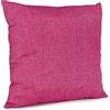 ANRO Federa per cuscino decorativo, effetto lino, 50 x 50 cm, senza imbottitura, colore: fucsia