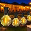 shenkey Catena Luminosa LED G40 per Esterno, 9,5m con 25+2 Lampadine Plastica Infrangibili per Cortile, Veranda, Caffetteria, Feste, Matrimoni e Giardino
