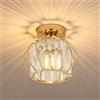 Chao Zan Lampadario in cristallo elegante nordico E27 LED Plafoniera Moderna in Cristallo, Lampada da Soffitto a Mini Lampadario in Cristallo per Cucina Sala da Pranzo Ingresso Corridoio Camera da Letto