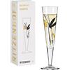 RITZENHOFF 1071022 Bicchiere da champagne 200 ml - Serie Goldnacht No. 22 - Nobile pezzo di design con oro vero - Made in Germany