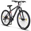 Licorne Bike - Mountain bike Diamond in alluminio, bicicletta per adolescenti, uomini e donne, cambio a 21 marce, freno a disco, forcella anteriore regolabile (26 pollici, nero)