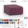 SEIPO Hand H00011 Pouf attesa singolo 4 piedini autolivellanti Seipo tessuto V CLASS 1IM