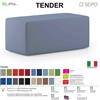 SEIPO TENDER TN0007 Pouf 2 posti attesa imbottito Base piedini nylon scomparsa SEIPO Tessuto V