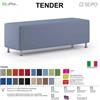 SEIPO TENDER TN0008 Pouf 3 posti attesa imbottito Base piedini fibre vetro cromati SEIPO Tessuto V
