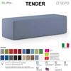 SEIPO TENDER TN0009 Pouf 3 posti attesa imbottito Base piedini nylon scomparsa SEIPO Tessuto V