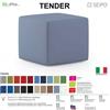 SEIPO TENDER TN0005 Pouf singolo posto attesa imbottito 4 Piedini nylon scomparsa SEIPO Tessuto V