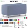 SEIPO TENDER TN0006 Pouf 2 posti attesa imbottito Base piedini fibre vetro cromati SEIPO Tessuto V