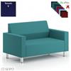 SEIPO Foster F041 divano attesa imbottito 2 posti base 4 piedi cromati Seipo tessuto B CLASS 1IM