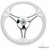 SAVORETTI VOLANTE BARCA GOMMONE 3 RAZZE INOX E POLIURETANO COLORE BIANCO Ø 35 CM - T22W