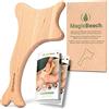 MagicBeech Massaggiatore per maderoterapia e drenaggio linfatico in legno di faggio oliato, massaggiatore contro cellulite, 15 x 26 cm, 193 g