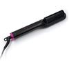 ELISON Spazzola Elettrica Lisciante, 5 Livelli di Regolazione della Temperatura, Ideale per Tutti i Tipi di Capelli, Spegnimento Automatico e Custodia Morbida in dotazione, Colore Nero/Fucsia