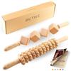 BICTIVE® Maderoterapia Kit Legno Rulli, Kit Massaggio Corpo, Cellulite, Massaggiatore Legno Anticellulite, Rullo Massaggio Muscolare, Rullo Massaggio Anticellulite Gambe, Madera, Linfatico, Manuale