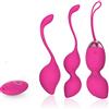 xocome Sfere per pavimento pelvico, per allenamento del pavimento pelvico per donne, Set di allenamento per muscoli pelvici con telecomando (rosa)