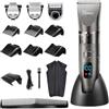 Hatteker Tagliacapelli Uomo Tagliatrice Professionale Capelli Taglierina Barbiere Barba Elettrica Trimmer e Precisione Impermeabile