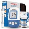 Youmang Pacchetto per il monitoraggio della glicemia, kit per il test del diabete Sinocare Safe AQ Angel glucometro + 50 strisce reattive pacchetto batterie con 200 grandi memorie in mg/dL