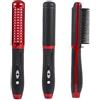 BigTron Spazzola Lisciante Elettrica, Willdo spazzola per capelli liscia per capelli lisci Riscaldamento per capelli Cura per capelli dritti anti scottatura (Rosso)