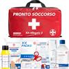 AIESI® Cassetta medica di pronto soccorso (Borsa) con ALLEGATO 2 per aziende meno 3 dipendenti, Conforme DM388/DL81, Made in Italy