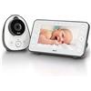 Alecto Baby Monitor telecamera e schermo da 5 - Babyphone con funzione Talk-Back e visione notturna - Baby Monitor per interni con modalità Eco - Montaggio a parete incluso - Bianco/Grigio