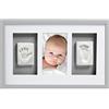 Pearhead 11515 Cornice da Parete Deluxe Babyprints per Impronte di Manine e Piedini, Grigio