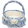 Micfior Fiocco Nascita Cesto Nascita Porta prodotti Azzurro Fiocco-Orsetto