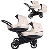 Kunert Un passeggino gemellare 3 in 1 et 2 in 1 navicella carrozzina seggiolino auto KUNERT Booster 3in1 et 2in1 passeggini (crem, 2in1)