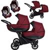 Kunert Un passeggino gemellare 3 in 1 et 2 in 1 navicella carrozzina seggiolino auto KUNERT Booster 3in1 et 2in1 passeggini (bordo, 3in1)