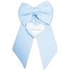 COCCOLE - Fiocco Nascita Bimbo Personalizzato Cuore Azzurro - Fiocco Nascita Bimba con Nome in Tessuto Cotone Piquet - Nastro Personalizzato da Appendere in Casa e Regalare